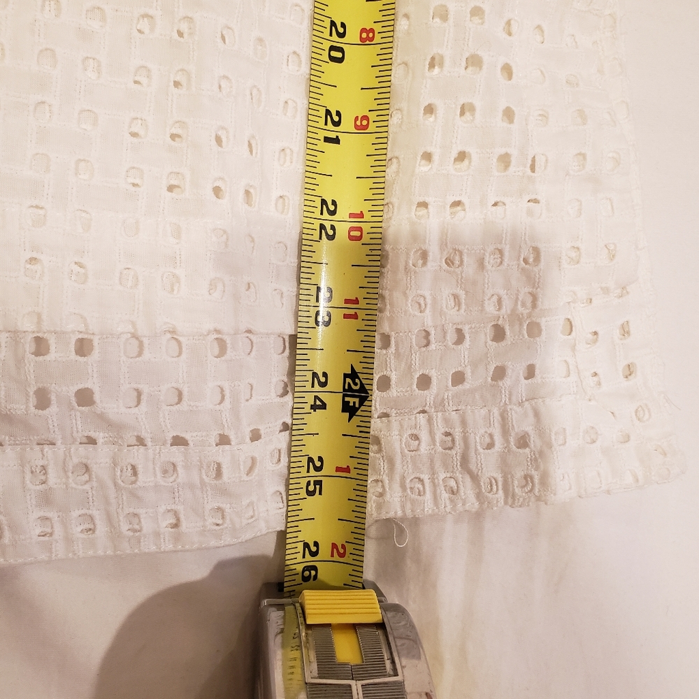 Veronika Maine white cotton eyelet top size 8 - Picture 5 of 5